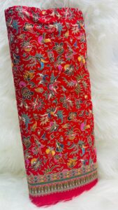 Red Singapore Lungi Set